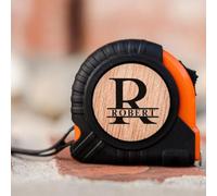 Mètre ruban personnalisé gravé avec nom, cadeau personnalisé pour papa, mari, papa, grand-père, homme, cadeau de Noël ou d'anniversaire (orange)