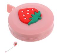 Mètre Ruban Portable Mignon Style Cartoon, Fruit, 1,5m Double Échelle | ABS Rose, Léger et Rétractable, pour Couture, Projets Diy, École et Ateliers Créatifs