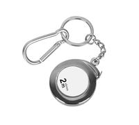 Mètre ruban porte-clés fonctionnel mini rétractable 2 m en acier inoxydable mètre ruban durable