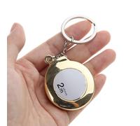 Mètre ruban porte-clés fonctionnel rétractable 2 m en acier inoxydable avec mètre ruban porte-clés fonctionnel rétractable