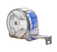Mètre ruban professionnel en acier transparent avec lame en acier au carbone trempé et boîtier en polycarbonate incassable conçu pour des mesures intérieures et extérieures précises (3 m 16 mm)