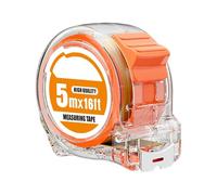 Mètre ruban professionnel transparent en acier inoxydable double échelle 300/500/750/1000 cm pour travaux manuels en pouces