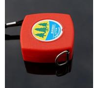Mètre ruban rétractable, 2 m de diamètre, outil de mesure avec étui en plastique rouge et acier pour la maison, le jardin, l'atelier, les tâches d'aménagement
