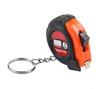 Mètre ruban rétractable compact de 0,9 m avec échelle double unité et support porte-clés pour une utilisation sans effort en déplacement (orange)