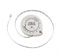 Mètre ruban rétractable de 150 cm avec calculatrice d'IMC, outil essentiel pour régime et fitness (blanc)