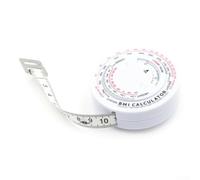 Mètre ruban rétractable de 150 cm avec calculatrice d'IMC pour mesurer le corps - Outil de suivi de régime alimentaire, règle de mesure en plastique pour la taille, les hanches, la poitrine, la cuisse