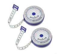 Mètre ruban rétractable de 150 cm pour calcul de l'IMC pour mesurer la taille du corps et progresser de l'alimentation (bleu)