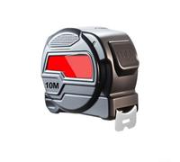 Mètre ruban rétractable en acier inoxydable avec design de drainage creux pour travaux de construction et d'arpentage, couleur noire, longueur 5 m (10 m)