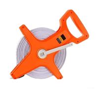 Mètre ruban rétractable en fibre de verre de 15 m avec étui rouge à double échelle métrique pour impérial pour l'arpentage de menuiserie (100 m)