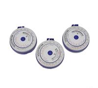 Mètre ruban rétractable pour indice de masse corporelle 150 cm avec verrou et calculatrice pour une mesure précise de la taille, de la poitrine, de la cuisse et plus (3 pièces, bleu)