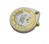 Mètre ruban rétractable pour indice de masse corporelle IMC 150 cm avec bouton de verrouillage pour un suivi facile des mesures corporelles et des progrès (jaune)