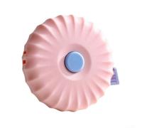 Mètre ruban souple de 2 m avec échelle de haute précision, outil de mesure du corps flexible pour couture, fitness, étui en cuir compact (2 mètres, rose)