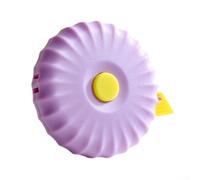 Mètre ruban souple de 2 m avec échelle de haute précision, outil de mesure du corps flexible pour couture, fitness, étui en cuir compact (2 mètres, violet)