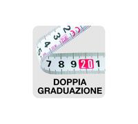 Metrica – Mètre à ruban 38764, boîtier transparent double graduation rouge 5 m x 19 mm