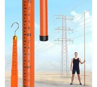 Mètre télescopique réglable, Tige de mesure télescopique isolée multicolore 6-18 m for la mesure de ligne en direct(Orange,15m/49.2ft)