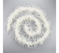 Mètres Blanc Plume D'autruche Boa Garnitures Jupe Costume Plumes D'autruche pour Décoration Artisanat Plumes De Mariage Décoration Plumas-30