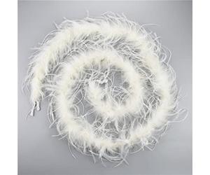 Mètres Blanc Plume D'autruche Boa Garnitures Jupe Costume Plumes D'autruche pour Décoration Artisanat Plumes De Mariage Décoration Plumas-30