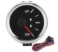 Mètres de Trim, 52mm/2in UP-DN Jauge de Trim de Bateau 0-190ohm Signal Trim Indicateur D'inclinaison Jauge de Trim de Compteur Automatique(Cadran Noir Cadre Argent)