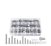 metric bolt kit, Assortiment de 212 vis hexagonales externes en acier inoxydable 304, 1/4" 20-3/8" 16, boulons hexagonaux et rondelles plates,for diy