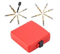 Metric Drill Bit Set, Titanium Coated Drill Bits, Precision Power Tool Accessories, Sturdy Tap Drilling Bits for Deburring, Countersinking, Home Repair and Workshop Use, 4.33x3.94x1.3 Inches