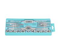 Metric Tap and Die Set | CNC Machined & 60HRC Hardness for Effective Threading | Hand Tool Kit for Metal Repair/Auto Maintenance/DIY Projects | 9 Sizes M3 - M12 Alloy Set