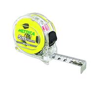 Metrica 38751 Metre Ruban Transp. Double Grad, Jaune, 3M x 16mm