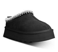 metricfalcon Mini bottines à plateforme pour femmes, chaussons en fourrure, doublure polaire, daim, bottines courtes, Noir , 40 EU
