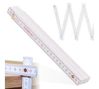 Metrie™ - 1x Règle Pliante en Bois Règle Pliante de 2 m de long, Règle graduée avec | Graduation duplex - Fabriqué dans EU (1, BLOCK72)