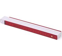 Metrie™ BL52 - 1x Règle Pliante en Bois Règle Pliante de 2 m de long, Règle graduée avec | Graduation duplex (Rouge/Blanc)