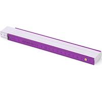 Metrie™ BL52 - 1x Règle Pliante en Bois Règle Pliante de 2 m de long, Règle graduée avec | Graduation duplex (Violet/Blanc)