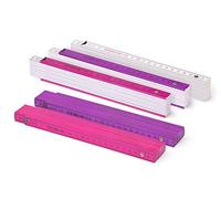 Metrie™ BL52 - 5x Règle Pliante en Bois Règle Pliante de 2 m de long, Règle graduée avec | Graduation duplex