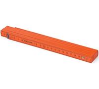 Metrie™ BL52 Mètre pliant en bois - 2 m de long - Avec division duplex - Orange (PAN166C)