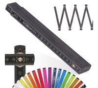 Metrie™ BLOCK 52 Mètre pliant - Mètre en bois 2 m | Noir - Graduation duplex, Fabriqué dans l’UE | Robuste et précis | pour Artisans et Bricoleurs | 1 pièce