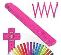 Metrie™ BLOCK 52 Mètre pliant - Mètre en bois 2 m | Rose - Graduation duplex, Fabriqué dans l’UE | Robuste et précis | pour Artisans et Bricoleurs | 1 pièce