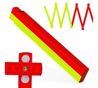 Metrie™ Mètre pliant - Mètre en bois 2 m | Mètres - NÉON JAUNE-ROUGE - Échelle duplex, Fabriqué dans l’UE | Robuste et précis | pour Artisans et Bricoleurs | BLOCK 72 - 1 pièce