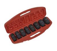 Métrique Impact Douille Set 8pc Profond 1.9cmSq Drive IN A Rangement Étui Sealey