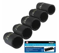 Métrique Longue Douille Impact Set 30, 32, 34 35 & 36mm 1.3cm 12 Point 4pc 01552