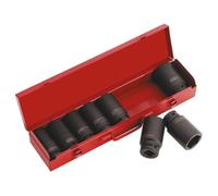 Métrique Profond Impact Douille Set 8pc 1.9cmD Hex Unique Boîte Sealey Ak80/9m