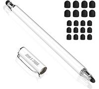 Metro 2 en 1 Stylet Switch Tablette Stylus Pointe Fine Écran Tactile Capacitif Stylo+ 20 Embouts de Rechange pour Smartphones Comprimés Switch iphone ipads Samsung Galaxy Huawei (Blanc)
