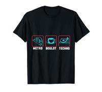 Métro Boulot Techno Humour Apéro Musique Homme Femme Cadeau T-Shirt
