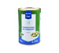 METRO Chef Cornichons mi-fins calibre 60/79 en boîte 5/1