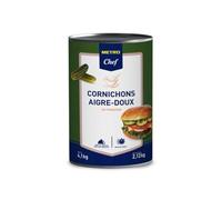 METRO Chef Cornichons rondelles aigre doux boîte 5/1