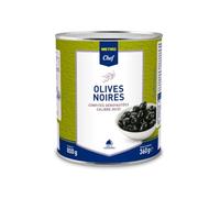 METRO Chef Olives noires confites dénoyautées calibre 30/33 boîte 4/4
