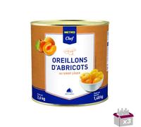 METRO Chef Oreillons d'abricots au sirop léger boîte x 3