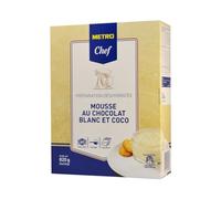 METRO Chef Préparation pour mousse au chocolat blanc et coco 820 g