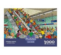 Métro de Barcelone L3 Puzzle en Bois Imperméable Puzzles De 1000 Pièces pour Adultes Cadeaux Défi Et Casse-tête De Décoration pour La Maison
