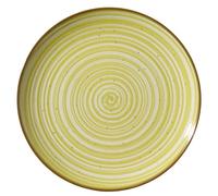 METRO Professional Assiette à Dessert Madleen, Grès, Motif Spirale, Vert, Ø 20 cm, Lot de 6