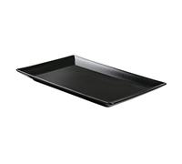 METRO Professional Assiette Macario, Rectangulaire, 30 x 20 cm, Grès, Noir, Lot de 6