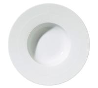 METRO Professional Assiettes à Pâtes, Porcelaine, 27 cm, Blanc, Lot de 4, Compatible Lave-vaisselle et Micro-ondes