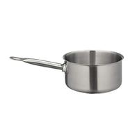 METRO Professional Casserole avec poignée, acier inoxydable, Ø 16 cm, 1.5 L, convient aux cuisinières à induction, passe au four, argent